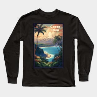 Costa Rica, Travel Poster Long Sleeve T-Shirt